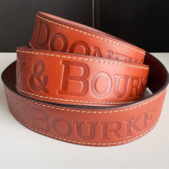 Dooney and Bourke Leather Guitar Strap Wide Embossed Logo - Picture 2 of 15